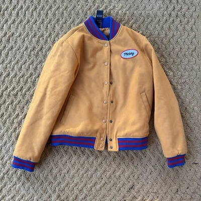 Disney x Forever 21 Mickey Mouse Yellow Varsity Bomber Jacket Size Small S Wool - Image 1 of 4