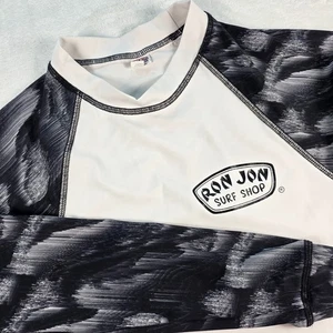 RON JON SURF Vintage Langarm Surfer Kompressionsshirt Gr. Large schwarz/weiß - Bild 1 von 7
