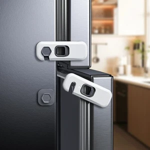 5 Pack Child Proof Refrigerator Lock, Fridge Locks for Kids with Sticky Adhes... - Picture 1 of 7