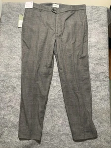 NWT Goodfellow & Co Men's 36X30 Brown Plaid Slim Trouser Pants Tapered Leg 0325 - Picture 1 of 18