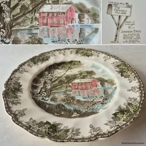 Plato de Cena Buffet Johnson Bros Hecho en Inglaterra FRIENDLY VILLAGE 105/8". MOLINO ANTIGUO - Imagen 1 de 7