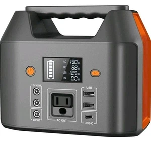 150W Portable Power Station 155Wh AC DC USB USB-C Battery Bank Solar Generator - Picture 1 of 10