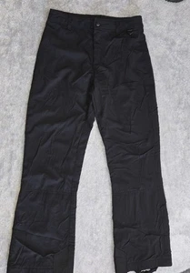AFRC Schoeller Ski Snow Pants Womens 10 Long Black Fleece Lined Stirrups Vintage - Picture 1 of 10