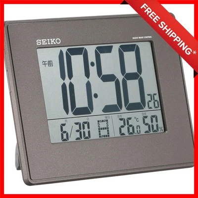 SQ770K Large Screen Atomic Clock - Stylish Digital Alarm with Humidity/Temper... - Image 1 of 3