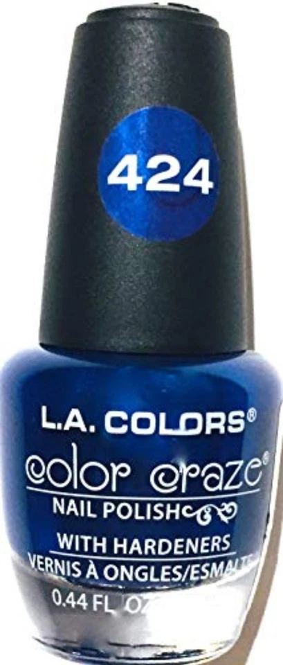 L.A. Esmalte de uñas Color Craze 424 con cable 0,44 fl oz azul oscuro nacarado Foto 1 de 1