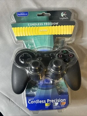 Logitech Cordless Precision Action Controller PlayStation 2 PS2 Wireless Black - Image 1 of 4
