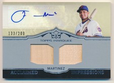 2011 Topps Marquee Acclaimed Impressions Dual Relic Autographs #AID57 F Martinez