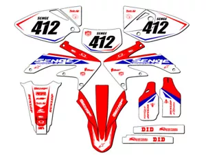 2005-2007 CRF 450 X BINARY Red Senge Graphics Kit Compatible with Honda - Foto 1 di 10