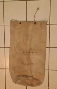 1941 1945 WWII Navy Stencil Heavy White Canvas Duffle Bag w / Name World War Two - Picture 1 of 8