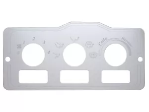 Stainless Steel A/C Control Plate Peterbilt 377/378/379 (2001-2005) - Picture 1 of 1