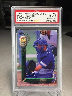 1994 Signature Rookies Matt Treanor #77 - PSA 9 - POP 1 (none graded higher) - Image 1 of 2