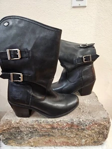 SIZE 7 HARLEY DAVIDSON 2.75" Heel Ankle Boots INV2077 - Picture 1 of 3