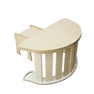 Ensemble Montessori bascule arc-en-ciel chaise de bureau bois 3 en 1 arc d'es... - Zdjęcie 1 z 9