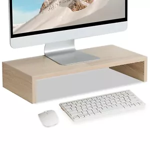 Elevador de soporte de monitor de 20 pulgadas para escritorio, TV/pantalla/PC/impresora/portátil elevador de arce. - Imagen 1 de 7