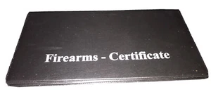 DOBLE CERTIFICADO DE ARMAS DE FUEGO NEGRO/PLATEADO IMPRESO/PORTACARTAS/CARTERA - SGC/FAC - Imagen 1 de 2