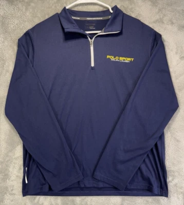 Polo Sport Ralph Lauren Pulôver Grande Azul Marinho 1/2 Zíper Desempenho Leve Golfe - Imagem 1 de 4