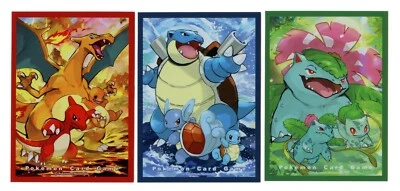 Kanto Big 3 Evolution Line FULL SET Individual Card Sleeve Pokemon Center Japan - Image 1 of 4
