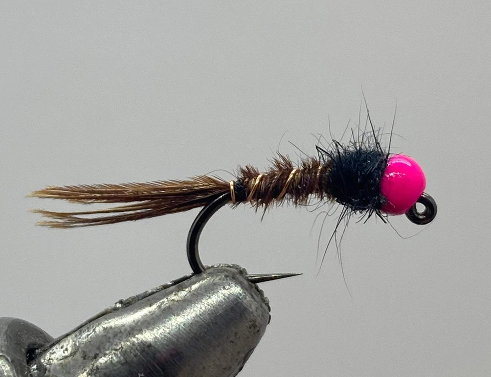 Tungsten Beadhead Jig Pheasant Tail Pink Bead- Strike Fly Company