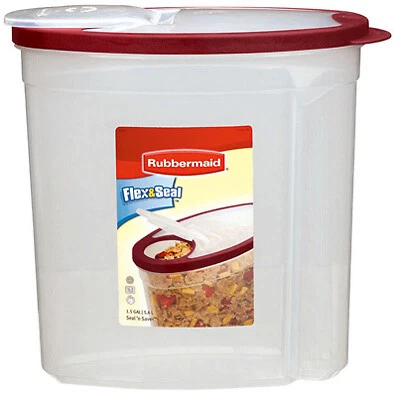 Cereal Keeper, Clear With Red Lid, 1.5-Gal. - Image 1 of 1