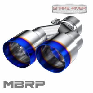 MBRP 2.5" In 3.5" Out 9.5" Left Length Dual Exit Burnt End Exhaust Tip T5170BE - Picture 1 of 4