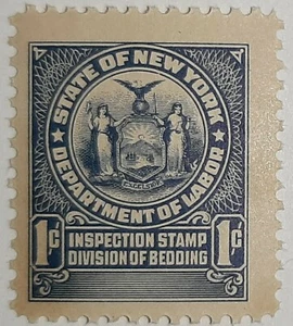 New York State Bedding Steuermarke.   s11 - Bild 1 von 2