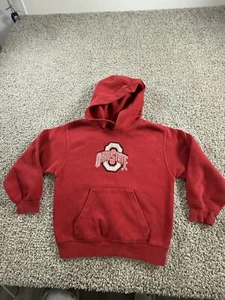 Nike Ohio State Pullover Hoodie Kids Youth Size Small Red Vintage - Picture 1 of 10