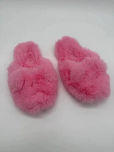 Girls Joules Fluffy Casual Pink Slippers Size UK 12-13 Kids - Picture 1 of 4