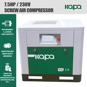 New 220V 3-Phase 7.5HP Rotary Screw Air Compressor 125PSI 29CFM For AUTO REPAIR - Picture 1 of 11