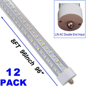 8FT LED Tube Light T8 Single Pin Bulb FA8 144W LED Shop Light 8Foot 6500K 12 P - Picture 1 of 12