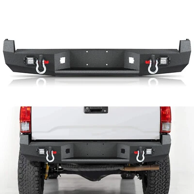 Rear Bumper For 2005-2015 Toyota Tacoma New W/ LED Lights& License Plate&D-rings - Image 1 of 4