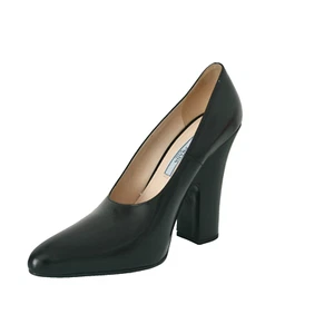 NIB PRADA LEATHER PUMPS SHOES SZ EU 40 US 10 MADE IN ITALY - Picture 1 of 8