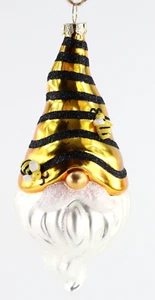 Robert Stanley Beekepper Wichtel Honigbiene mundgeblasen Glas Weihnachtsschmuck Neu - Bild 1 von 5