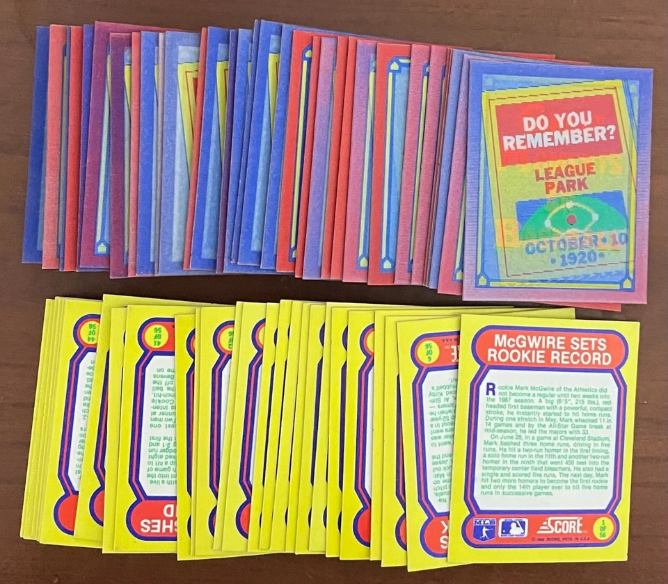 1988 SCORE GREAT MOMENTS IN BASEBALL MOTION TRIVIA CARDS - YOU PICK -  FREE SHIP - Image 1 of 1