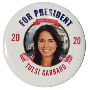 Pulsante campagna democratica Tulsi Gabbard 2020 - Foto 1 di 1