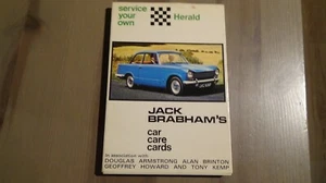 Triumph Herald Reparaturanleitung Wartungsanleitun Jack Brabham Car Care Cards - Bild 1 von 5