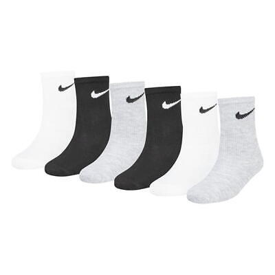 Nike 3 PAIA Cotone Crew Socks Sport Calzini Bambino/Junior Taglie UK 6-2 • 16.26€