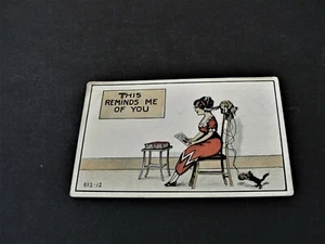 Postal This Reminds Me Of You - George Washington One Cent verde 1923. RARO. - Imagen 1 de 4