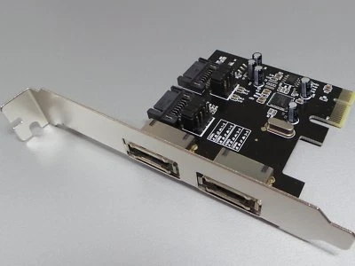 2port SATA o. 2port eSATA PCIe Karte 3GB + Raid   #n640 - Bild 1 von 3