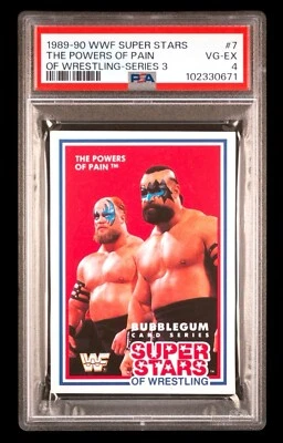 1989-90 msl WWF Super Stars #7 Powers of Pain; WWE RARO lucha libre novato PSA 4 Foto 1 de 2