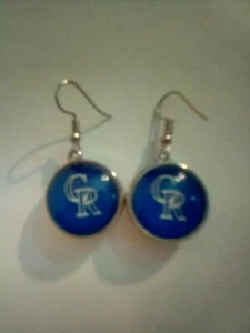 MLB Colorado Rockies baseball sports dangle earrings baseball gift - Picture 1 of 2