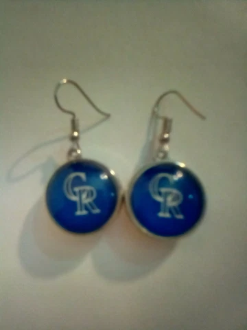 MLB Colorado Rockies baseball sports dangle earrings baseball gift Cover
