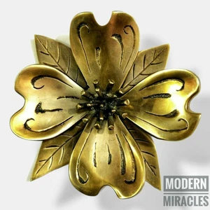Vintage Messing Blume Türklopfer Antik Maritim Home Deko Klopfer Geschenk - Bild 1 von 4