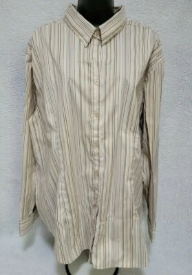 Camisa blusa Dressbarn para mujer talla 3X 22W/24W multicolor a rayas Foto 1 de 4