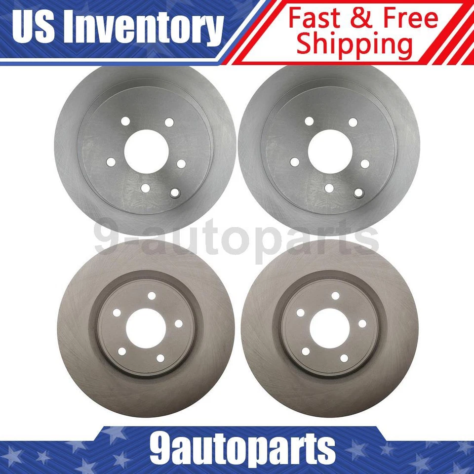 Front Rear Disc Brake Rotors For 2014 2015 2016 2017 2018 2019 QX60 INFINITI - Image 1 of 4
