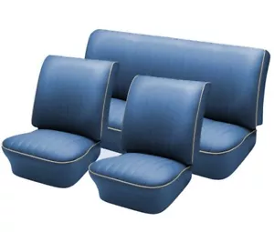 1965 - 67 Volkswagen VW Bug OEM Classic Seat Upholstery, Front/Rear, Water Blue - Picture 1 of 12