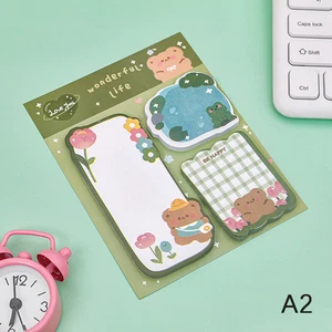 Kawaii Cartoon Erdbeer Kaninchen Bär Sticky Notes Memo Pad süße Nachricht n m CJ