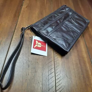 Brown English Leather cross body purse NWT - Picture 1 of 16