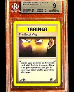 The Boss's Way - 1999-2000 Pokemon 1ª EDICIÓN Team Rocket 73/82 - BGS 9 Pop 14 - Imagen 1 de 4