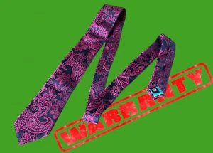 Ted Baker London Tie Purple Pink Sky Paisley Luxury Silk Ties 60 inch Mens - Picture 1 of 9