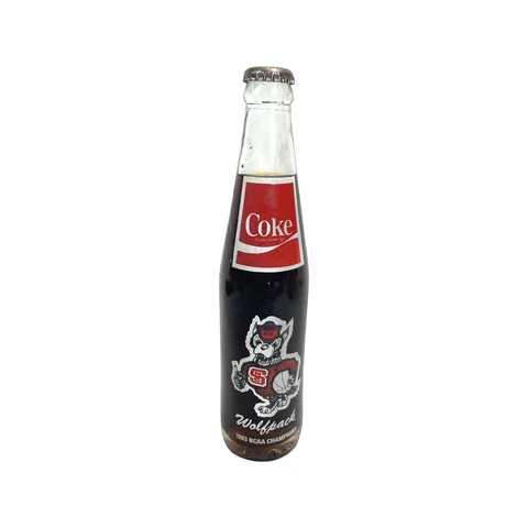 NC State Wolfpack Basketball - 1983 NCAA Champions Glass Coke Bottle Vintage Cover
